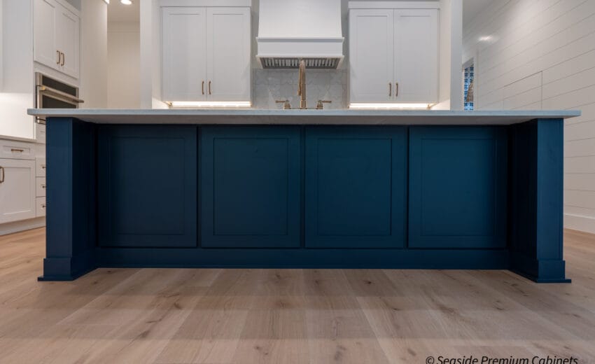 White and Blue Shaker Cabinets