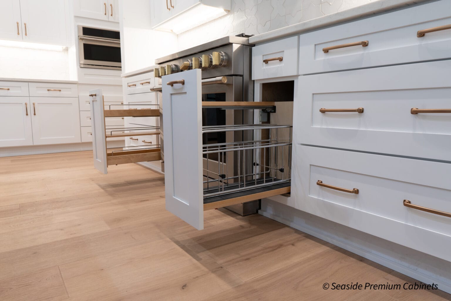 White and Blue Shaker Cabinets