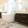 Dark Walnut European Slab Floating Vanity