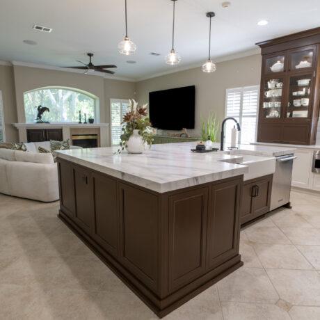 Inset Custom Cabinet Island