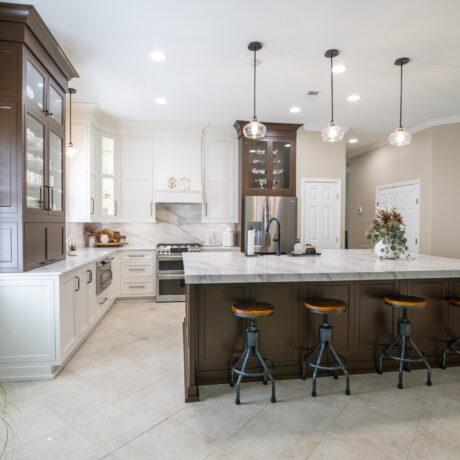 Inset Custom Cabinets in Kitchen
