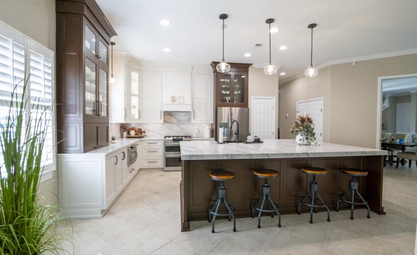 Inset Custom Cabinets in Kitchen