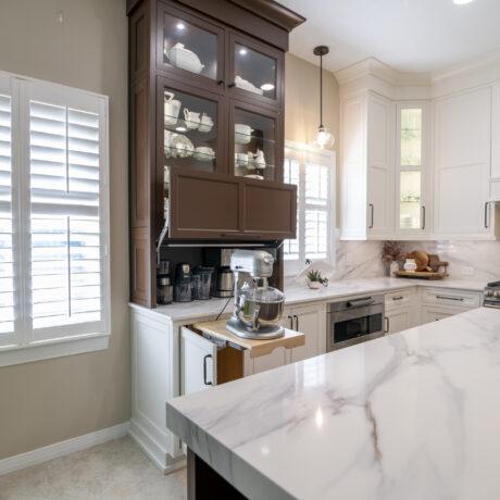 Inset Custom Cabinet Appliance Garage