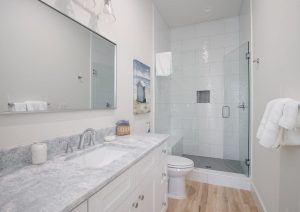 White Shaker Vanity Cabinets in Destin, Florida