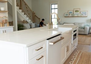 White Shaker Kitchen Island Cabinets