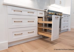 White and Blue Shaker Cabinets