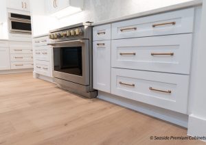 White and Blue Shaker Cabinets
