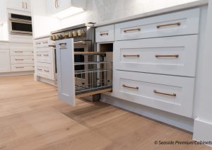 White and Blue Shaker Cabinets