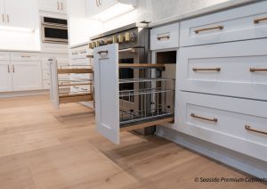 White and Blue Shaker Cabinets