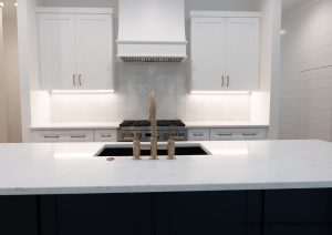 White and Blue Shaker Cabinets