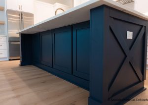 White and Blue Shaker Cabinets