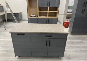 Grey Commercial Slab Euro Door