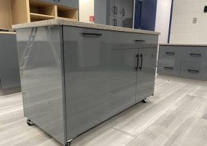 Grey Commercial Slab Euro Door