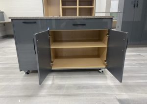 Grey Commercial Slab Euro Door