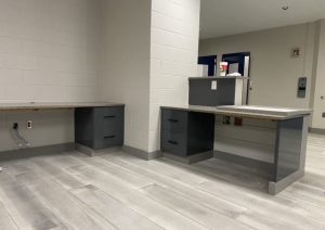 Grey Commercial Slab Euro Door