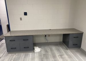 Grey Commercial Slab Euro Door