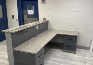 Grey Commercial Slab Euro Door
